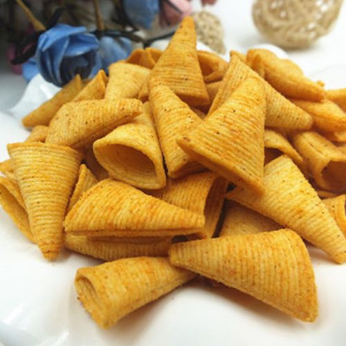Línea de producción de snacks inflados de expansión directa de doble tornillo (tipo fritura)